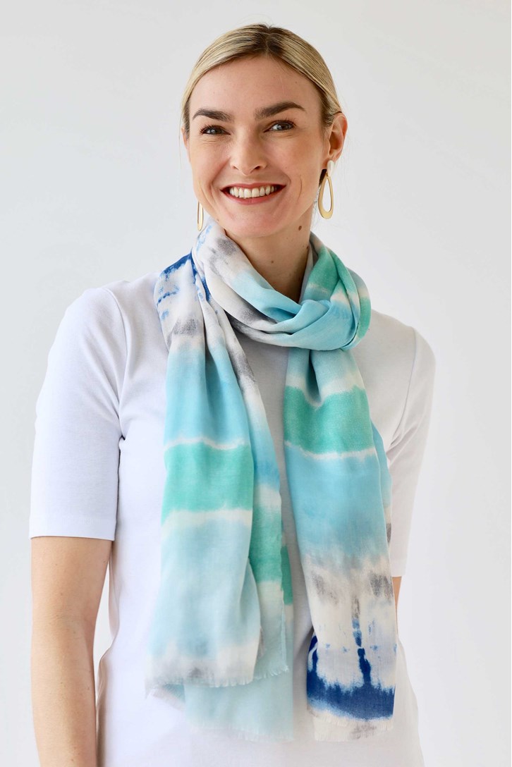 TIE DYE STRIPE SCARF